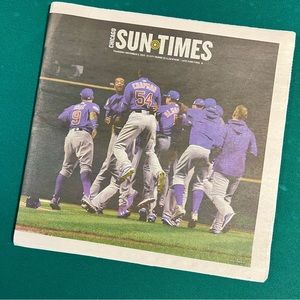 Chicago Sun Times Nov 3, 2016 original Newspaper featuring the Chicago Cubs